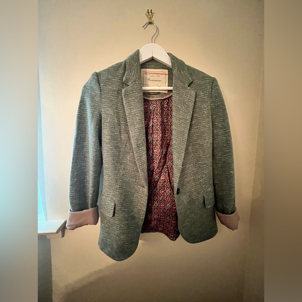 Anthropologie Knit Lined Blazer